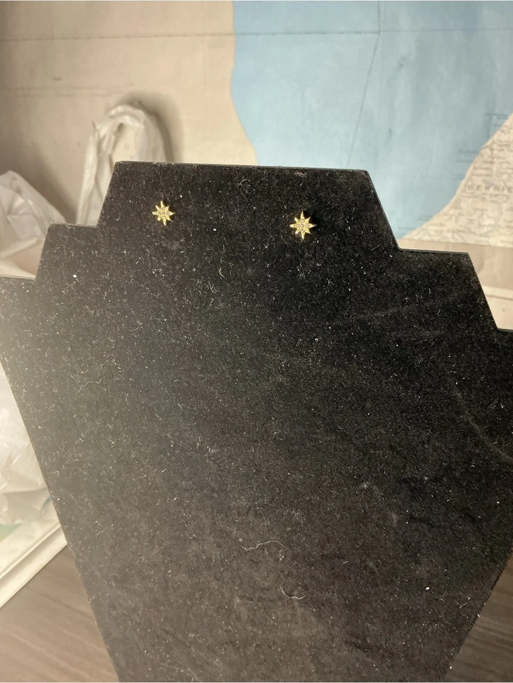 Plunder Gold Snowflake Star Mini Stud Earrings NWT